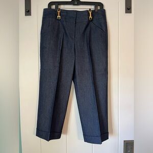 Larry Levine Dark Denim Capri Pants